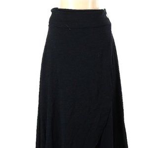 Classic Solid Black Wrap Maxi Dress - Size Small